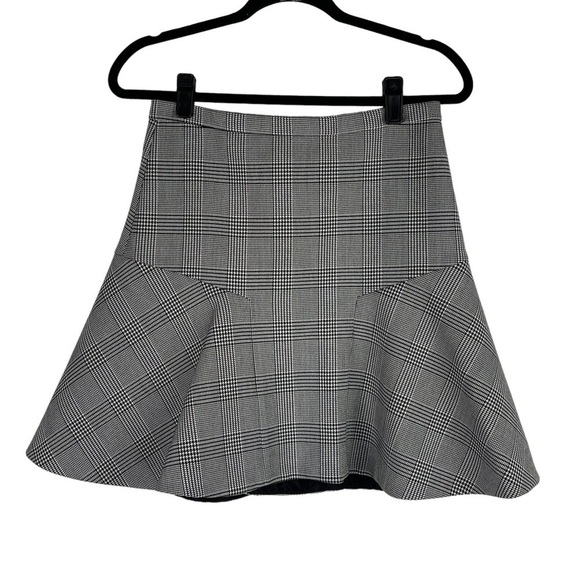 J. CREW PLAZA FIT & FLARE FLOUNCED GLEN PLAID CHECK PREPPY MINI SKIRT - Picture 3 of 10